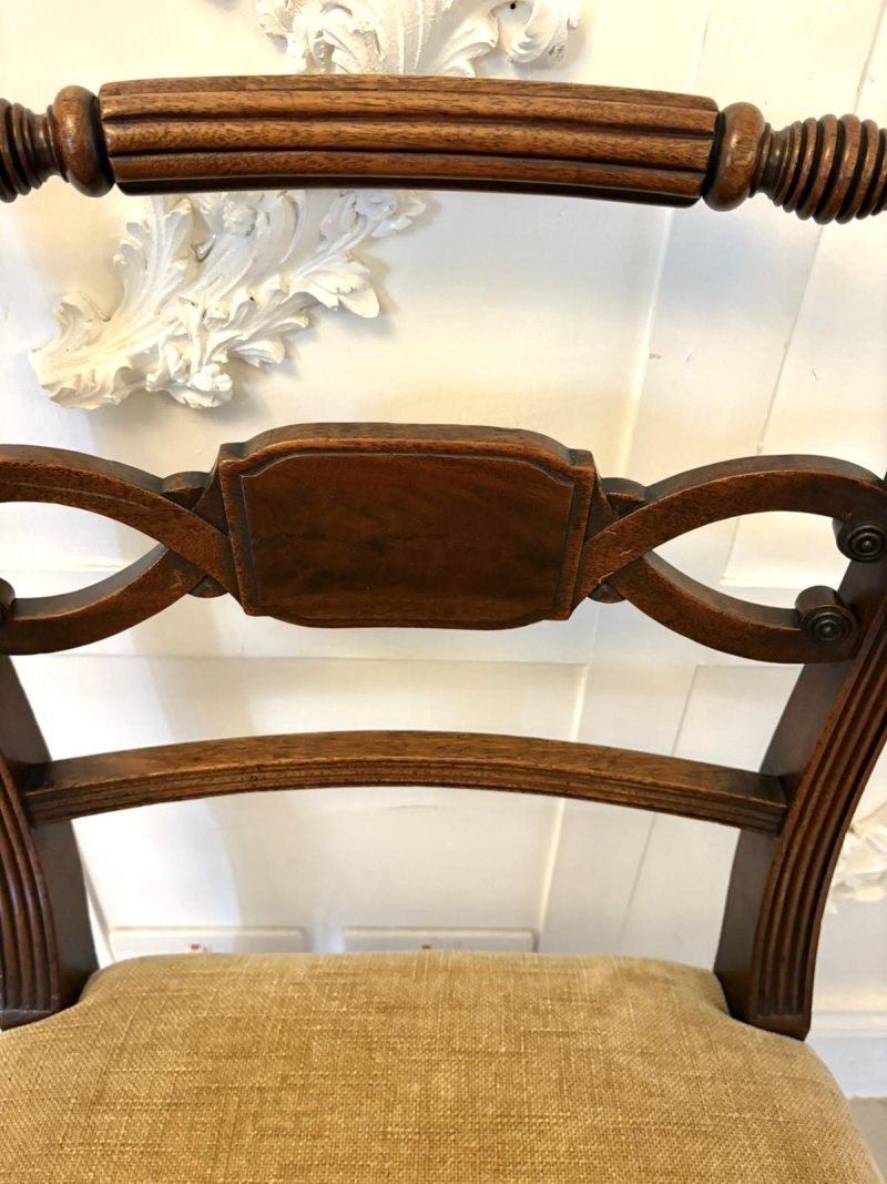 Fine Pair of Antique George III Quality Mahogany Desk/Carver Chairs